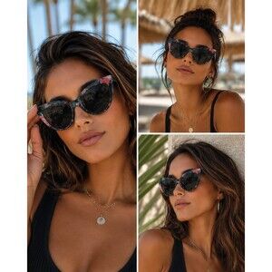 SURGE Sunglasses Beach Summer Oversized Cat Eye Fashion Festival Tropical